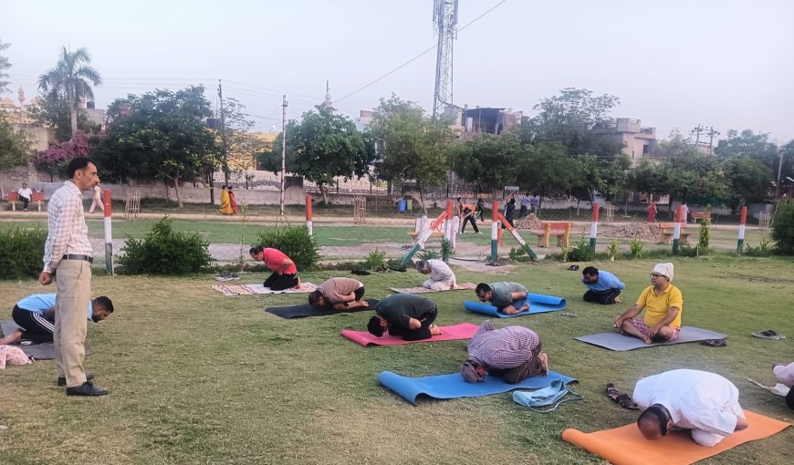 ਪਟੇਲ ਪਾਰਕ ਵਿੱਚ ਯੋਗਸ਼ਾਲਾ ਦਾ ਜ਼ਿਲ੍ਹਾ ਕੋਆਰਡੀਨੇਟਰ ਨੇ ਕੀਤਾ ਨਿਰੀਖਣ, ਤੰਦਰੁਸਤ ਰਹਿਣ ਲਈ ਸੁਝਾਅ ਦਿੱਤੇ