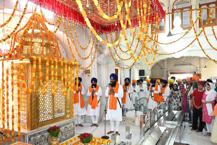 ਸ੍ਰੀ ਗੁਰੂ ਹਰਿਗੋਬਿੰਦ ਸਾਹਿਬ ਜੀ ਦੇ ਪ੍ਰਕਾਸ਼ ਪੁਰਬ ਮੌਕੇ ਸ੍ਰੀ ਅਕਾਲ ਤਖ਼ਤ ਸਾਹਿਬ ਵਿਖੇ ਗੁਰਮਤਿ ਸਮਾਗਮ ਕਰਵਾਇਆ